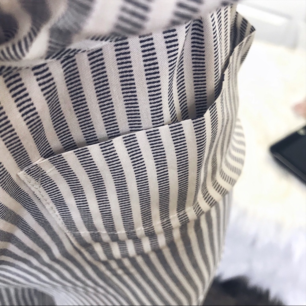Striped Cami Jumpsuit Button Front Tie Waist - Picture 4 of 6